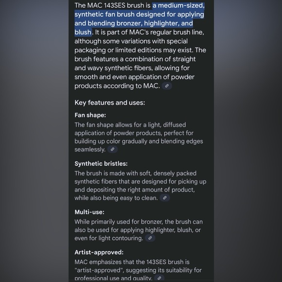 MAC 143SES Medium Face Fan Brush - Special Edition - Picture 3 of 3